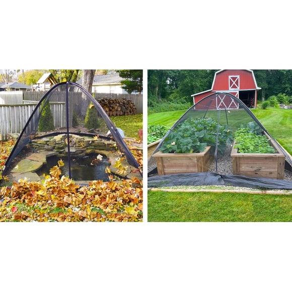 Easypro Pct810 Couverture de Bassin et Jardin de Luxe Robuste Tente de Protection Filet Dôme / 8 X 10 Pieds / 3/8 Mesh / Protection contre les Débris / Mâtx Robustes et Fermeture Éclair Inclus / Résistant aux Uv