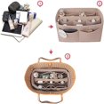 thumbnail image 5 of Organizador de carteras, inserto organizador de fieltro con cremallera de metal, bolso de mano, beige grande, 5 of 5