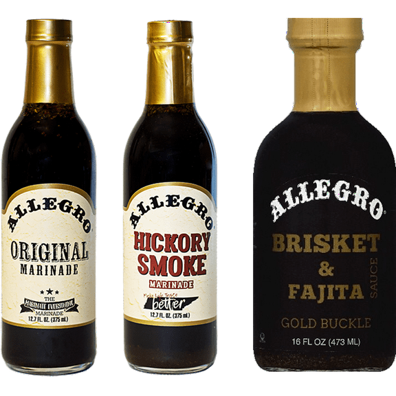 Allegro Original, Hickory Smoke Marinade and Brisket Sauce, Variety 3-Pack