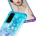 thumbnail image 5 of Case for Samsung Galaxy S20, Galaxy S20 Case Liquid Cute Clear Glitter Heavy Duty Shockproof Anti-Scratch Soft TPU Protective for Girls Women Phone Case for Samsung Galaxy S20 Gradient Blue, 5 of 12