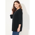 thumbnail image 3 of Catherines Women's Plus Size Suprema 3/4 Sleeve V-Neck Tee, 3 of 5