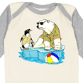 thumbnail image 4 of Inktastic Penguin and Polar Bear Iceberg Beach Bums Boys or Girls Long Sleeve Baby Bodysuit, 4 of 5