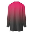 thumbnail image 4 of idosla Long Cardigans for Women Open Front Lightweight Tie Dye Trendy Cardigans Long Sleeve Button Up Cardigan with Pocket (Hot Pink, 3XL), 4 of 8