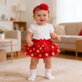 thumbnail image 2 of DHFJKG Baby Girl Clothes Infant Tutu Skirts With Built In Briefs Polka Dot Mesh Layered Mini Skirts And Headbands 2 Piece Set Stylish Skirt, 2 of 5