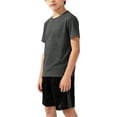 thumbnail image 5 of Mifsaly Toddler Girls Boys 2 Piece Athletic Outfits Mesh Short Sleeve T-Shirts and Shorts Lightweight Breathable Running Training Workout Summer Clothing, 5 of 6