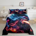 thumbnail image 2 of Erosebridal Magic Dragon Bedding King Comforter Set, Dragon Monster Down Comforter, 3D Animal Printed Decor, 3 Pieces, 2 of 7