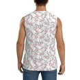 thumbnail image 4 of Lsque Playing Rabbit Print Men's Cotton Blend Sleeveless Muscle Shirts (S-3XL)- Moisture Wicking, Odor Protection, UPF 30+,XX-Large, 4 of 8