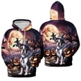 thumbnail image 3 of Spooky Halloween Night Witch Boston Terrier Glowing Pumpkins All Over Print 3D Hoodie Unisex Merch Hoodies Gentleman Dog Lover Gifts - 12015, 3 of 6