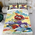 thumbnail image 4 of Bebés Muppet Conjunto de sábanas temático, trío de piezas, cómodo y amigable con la piel, diseño único, regalo de decoración para el hogar para familiares, amigos y fans,173cm *218cm, 4 of 6