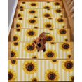 thumbnail image 2 of Pastoral Sunflower Stair Treads Non Slip for Steps White Yellow Striped Vintage Linen 10 Pcs Reusable Adhesive Stair Runner Mats for Dogs Elders Carpet Treads Rugs for Staircase 8x30 In, 2 of 7