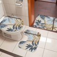 thumbnail image 4 of Retro Palm Trees Bath Mat 3 Piece Bathroom Rug Set, Summer Botanical Vintage Watercolor Non Slip Bath Rug Contour Mat and Toilet Lid Cover, Absorbent Shower Mats Soft Bath Rugs and Mats Sets, 4 of 8