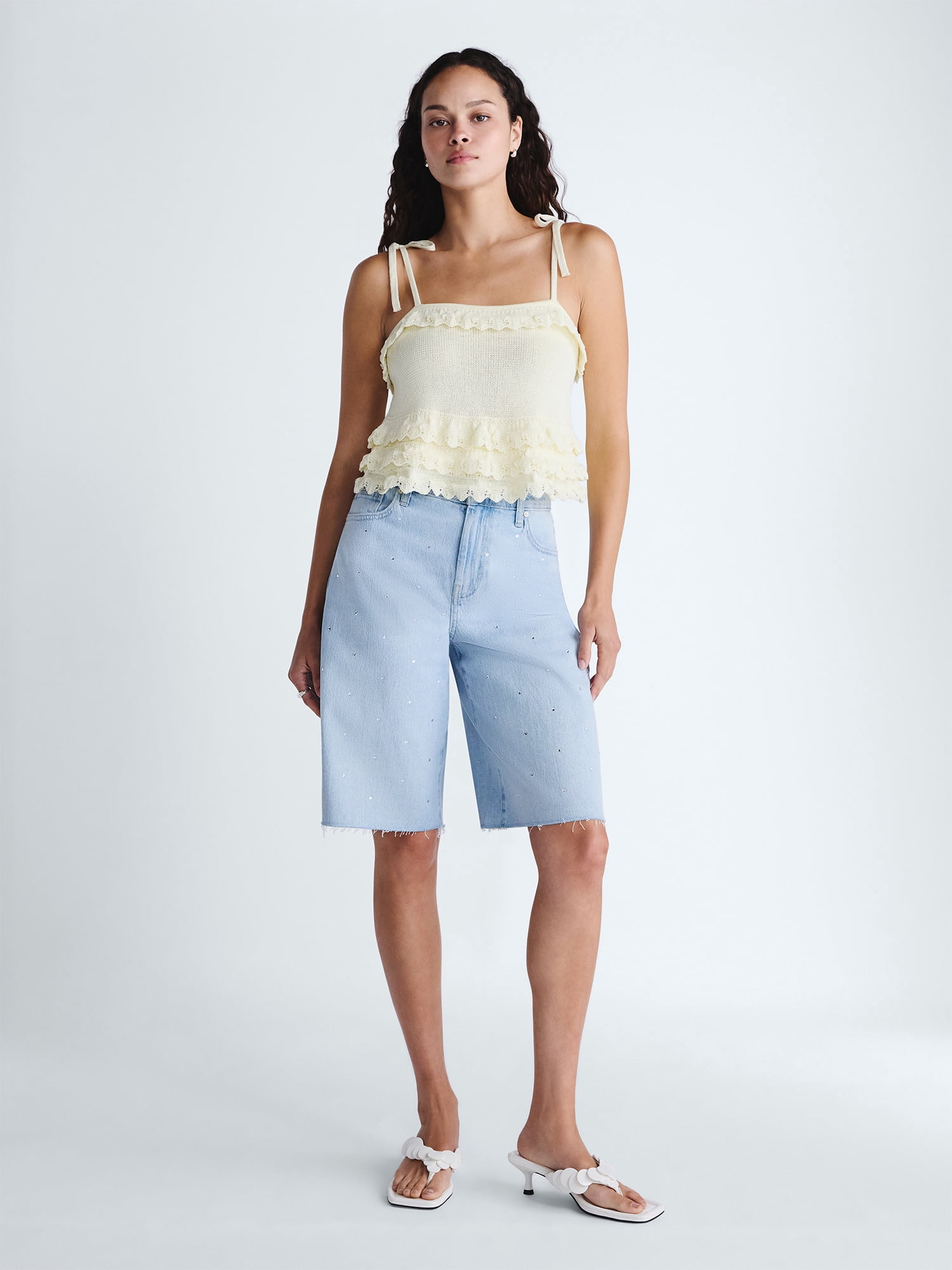 Scoop Women's and Women's Plus Denim Bermuda Shorts, Sizes 0-26W