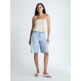 thumbnail image 2 of Scoop Women's and Women's Plus Denim Bermuda Shorts, Sizes 0-26W, 2 of 5