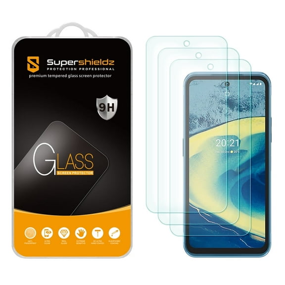 [3-Pack] Supershieldz for Nokia XR20 Tempered Glass Screen Protector, Anti Scratch, Bubble Free