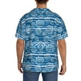 thumbnail image 3 of Lsque Shell print Men's Cuban Collar Short Sleeve Shirt Summer Beachwear Casual Button Down Fashionable Vacation Leisure Shirt-XX-Large, 3 of 7