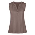 thumbnail image 4 of LASCANA Women's Ruffle Detail Tank Top Ruffles, 4 of 5