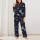 thumbnail image 2 of Fotbe Galaxy2 Conjunto de Pijama de Manga Larga para Mujer con Estampado, Ropa de Dormir de 2 Piezas, Conjunto de Casa Suave y Cómodo con Bolsillos-Large, 2 of 7