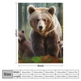 thumbnail image 4 of COMIO Throw Blanket, Soft Cozy Warm Fuzzy Flannel Plush Blanket Brown Bear Family in The Forest Blanket for Couch, Sofa, Bed, Living Room, 4 of 6