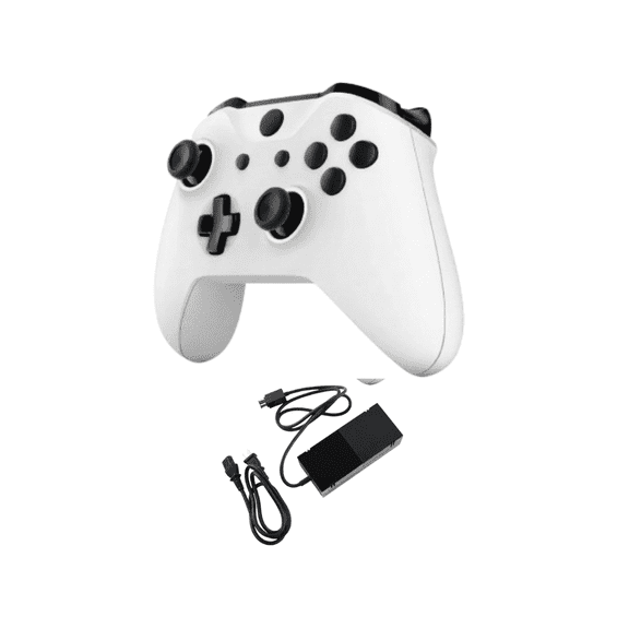Retrofam White Wireless Controller for Xbox One with Power Supply Brick & AC Adapter Cord Bundle – Replacement Accessories Set