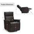 thumbnail image 2 of Gorelax Élévateur Électrique Fauteuil de Massage Fauteuil Inclinable avec Contrôle à Distance Brun, 2 of 10