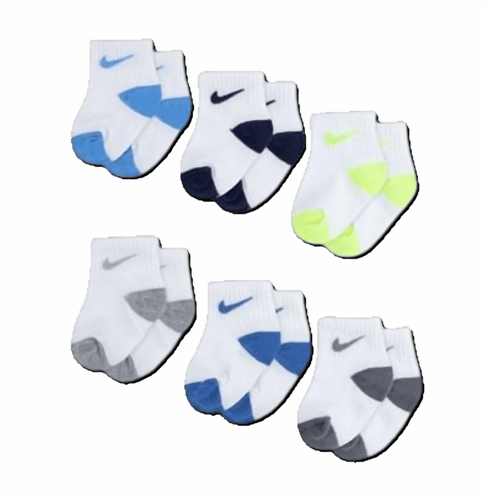 Nike Baby Lightweight Ankle Socks 6 Pack 12-24 Months