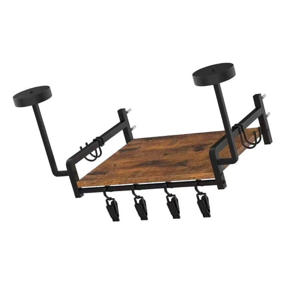Wood Helmets Rack Wall Mounted Organizer Motorcycle Gears Accessories Hanger