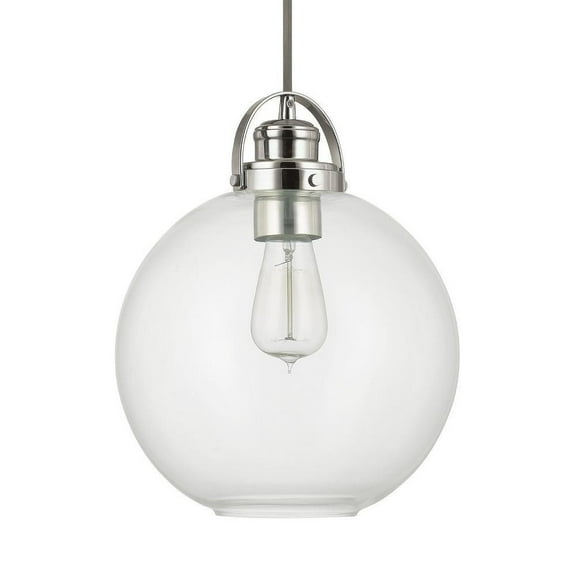 12.75 inch 1 Light Pendant in Urban/Industrial Style 10.25 High By 12.75 Wide-Polished Nickel Finish Bailey Street Home 309-Bel-4259430