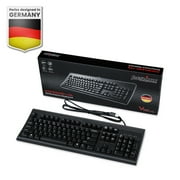 Perixx Periboard-106, Wired USB Performance Full Size Computer Keyboard, Curve Ergonomic Keys, Black