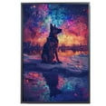 thumbnail image 2 of Starry Night Canvas Inspired German Pinscher Dog Pet Family Friend Peace Oil Painting Art Print Poster Wall Decor, 2 of 6