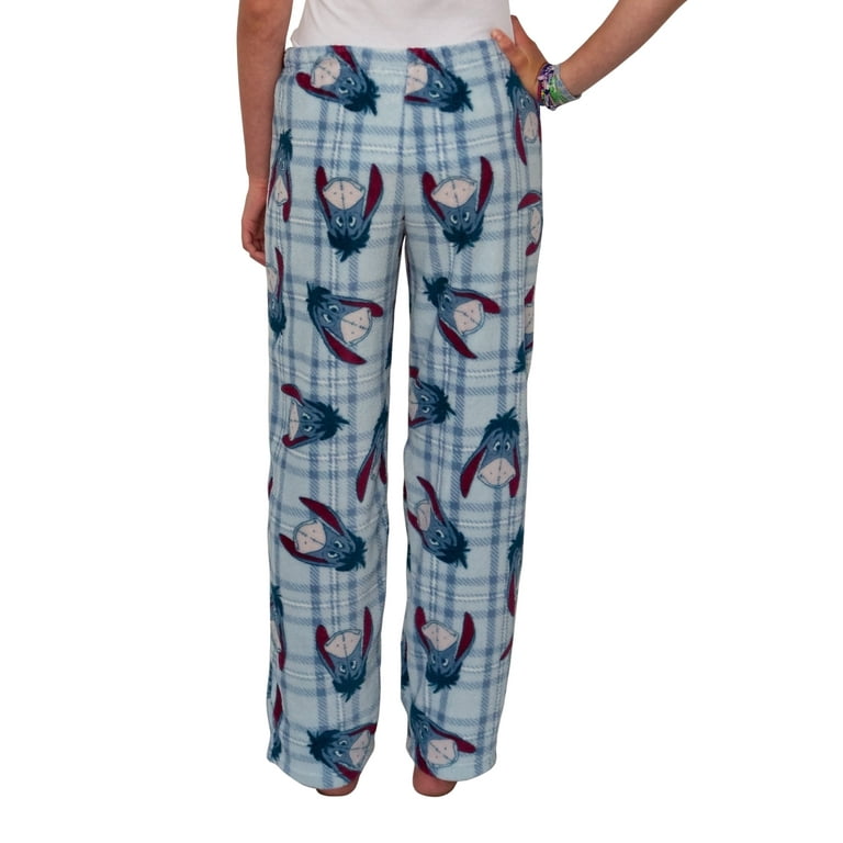 Disney Women s Ultra Soft Character Plush Drawstring Pajama Pant Eeyore Large