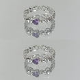 thumbnail image 5 of 2 Pieces Adjustable Rings Rhinestone Engagement Rings Rings Aesthetic Jewelry Alloy, 5 of 8