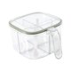 thumbnail image 4 of Caja de condimentos de 4 compartimentos, contenedor de especias portátil con tapa, accesorios para especias Verde, 4 of 9