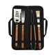 thumbnail image 1 of Utensilios Para Parrilla GIBSON Mango De Madera Con Bolsa 4 Pzas, 1 of 3