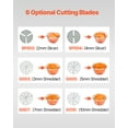 thumbnail image 4 of VEVOR Food Processor Vegetable Chopper w/ 6 Blades Food-Grade Stainless Steel Blender, 4 of 9