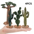 thumbnail image 1 of PENGXIANG 4 Pcs Modèle de Cactus Simulation Micro Plante Modèle de Bureau Ornements de Verdure Désert, 1 of 7
