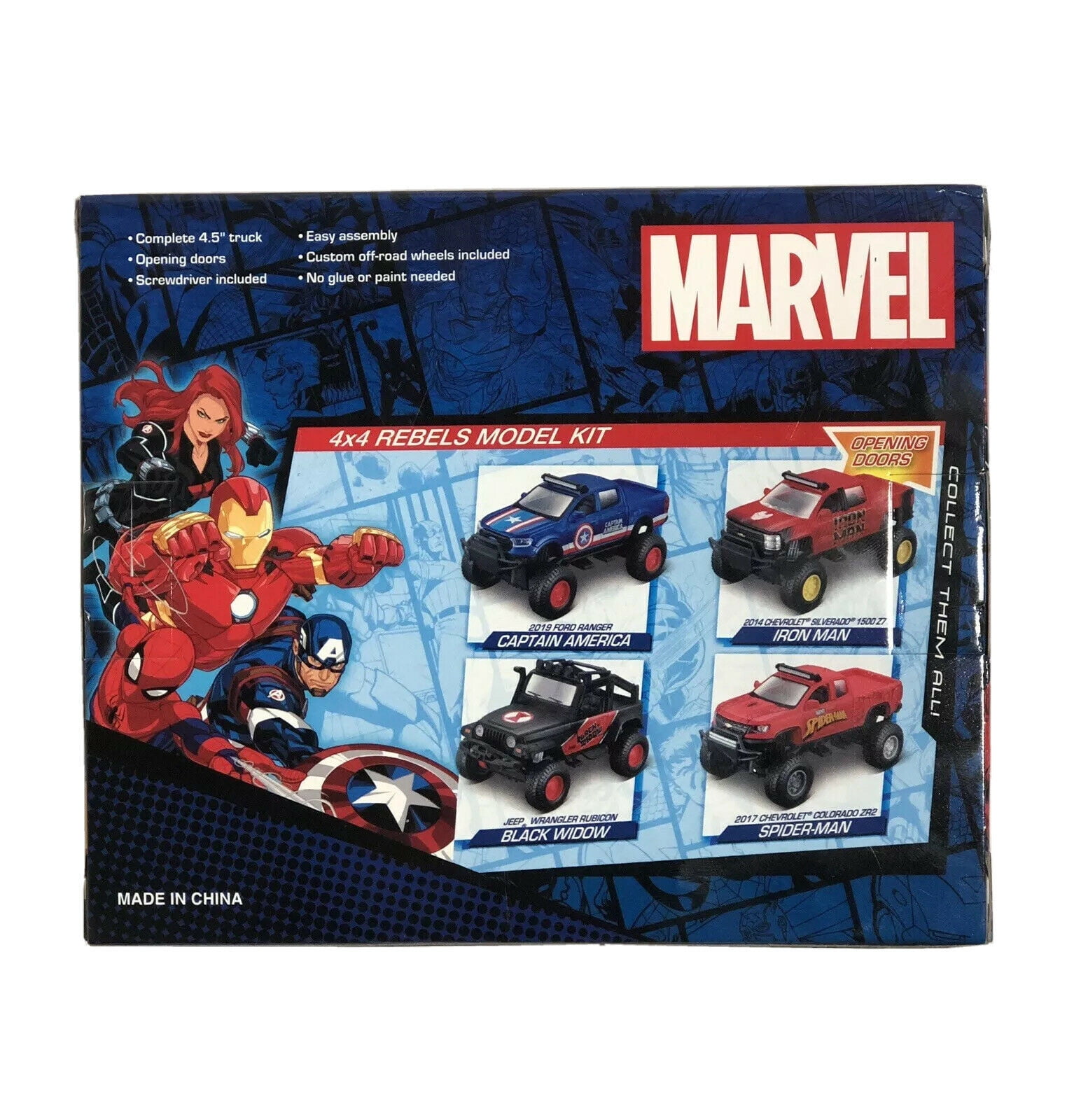 Marvel 4x4 Rebels Model Kit Iron Man 2014 Chevy Silverado 1500 Z71 for sale online
