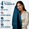 thumbnail image 4 of Dan River Bath Towel 4 Pack 27x54 in Ultra Soft Quick Drying Cotton Towel - Blue, 4 of 8