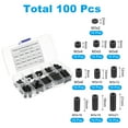 thumbnail image 2 of Uxcell M3 Nylon Spacer, 100Pcs Round Standoff Spacers Non-Threaded, Black, 2 of 6