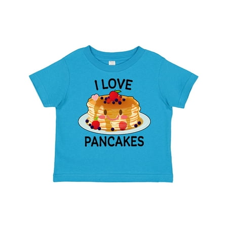 

Inktastic I Love Pancakes with Cute Stack of Pancakes Gift Toddler Boy or Toddler Girl T-Shirt