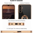 thumbnail image 2 of for Samsung Galaxy A14 5G Case, Galaxy A14 Case with 360 ° Rotatable Ring Holder Kickstand Car Mount Supported Electroplated Shockproof Phone Case for Samsung Galaxy A14 5G-Black., 2 of 15