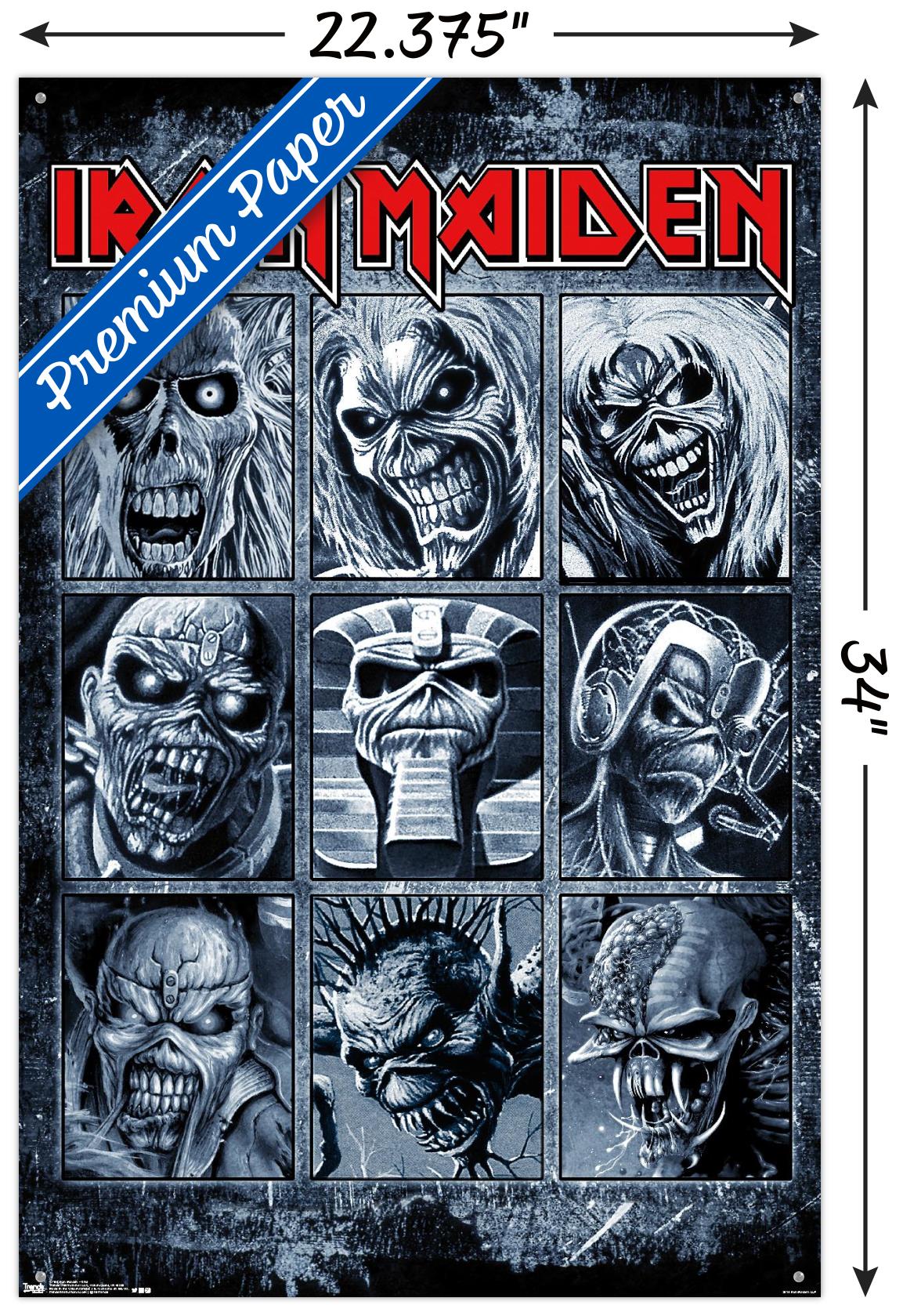Iron Maiden - Grid Wall Poster with Push Pins, 22.375" x 34"