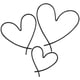 thumbnail image 1 of KAKOWELY 3 piezas de decoración de pared con forma de corazón de metal, 1 of 5