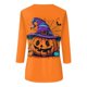 thumbnail image 5 of Camisa para mujer, moda informal, manga raglán, cuello redondo, manga 3/4, suelta, camiseta estampada de Halloween, top para mujer, 5 of 7