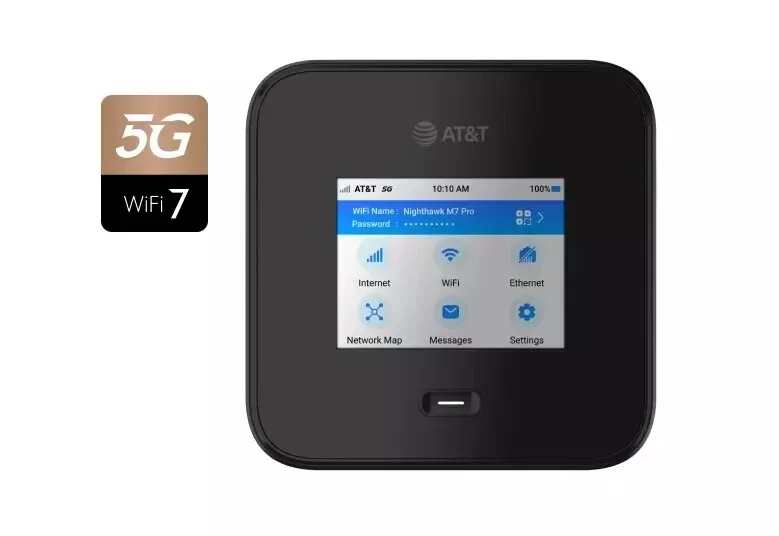 NETGEAR - Nighthawk M7 Pro WIFI 7 Mobile Hotspot - Black (AT&T)