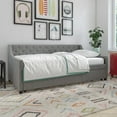 thumbnail image 4 of Novogratz Her Majesty Daybed and Trundle, Grey Linen, 4 of 20