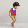 thumbnail image 4 of Balery Rainbow Glitter Pattern Baby Climbing Clothes Infant Bodysuit Cute Infant Bodysuit Baby Romper-6 Months, 4 of 7