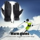 thumbnail image 5 of Guantes térmicos cálidos con cordón para senderismo, conducción, carrera, ciclismo (negro), 5 of 6