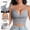 Gray, variant on Women Sheer Lace Deep V Camisole Bralette, Cropped Open Back Spaghetti Strap See-Through Mesh Layering Tank Top Wearable Outside Pink XL(XL)