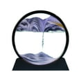 thumbnail image 1 of Tignapoo 3D Dynamic Sand Art Frame - Round Glass Hourglass Decor for Home, Office, or Desktop - Adjustable Flow Speed, 12-Inch Purple, Perfect Gift for Stress Relief & Creative Spaces, 1 of 6