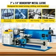 thumbnail image 3 of SIHAO 7"x 14" Precision Metal Lathe Machine, Variable Speed 0-2500 RPM Benchtop Lathe Mini Lathe with 3-Jaw Chuck for Counter Face Turning Drilling, 3 of 11